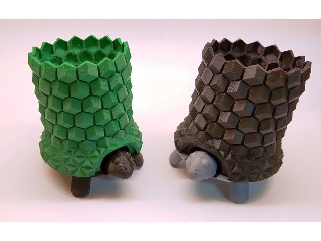 turtle planter containers container flower pot garden plant 3D print model - Mito3D