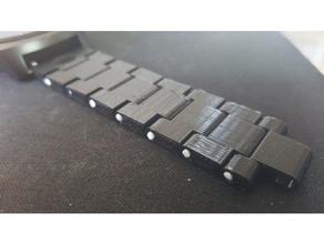 delgada banda de reloj la moda enlace pla liberación rápida delgado pulsera 3d print model - Mito3D