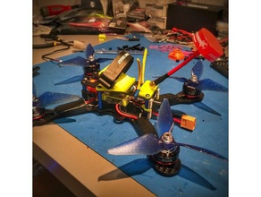 hyperlite evo hd anten bağlayın hobi drone gerçek monte edin dört quadcopter 3d print model - Mito3D