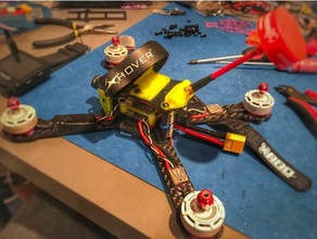 xhover r5x montagem da antena hobby drone fpv miniquad monte quadcopter a corrida 3d print model - Mito3D