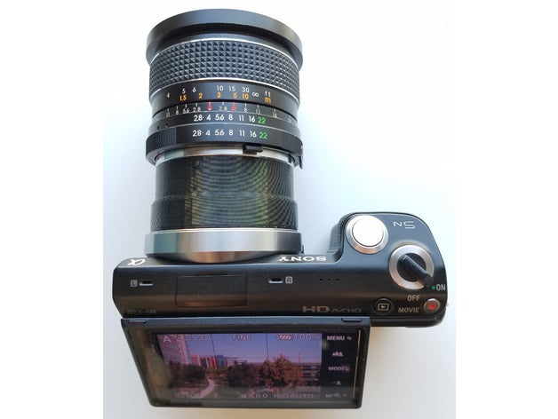 sony e mount minolta mc md sr adaptateur de montage la caméra l'adaptateur appareil photo reflex numérique nex 3D print model - Mito3D