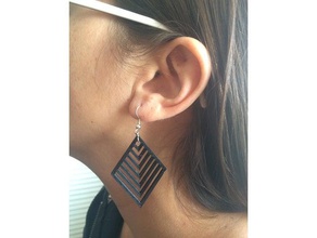 einfache Ohrring - schnell drucken Ohrringe Mädchen Schmuck Mütter Tag 3d print model - Mito3D