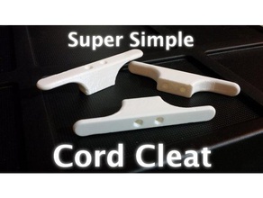 super simple cord cleat decor 3d print model - Mito3D