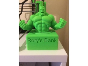 hulk piggy bank incredible novelty 3d print model - Mito3D