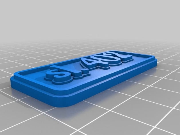 402 i portachiavi su misura 3D print model - Mito3D