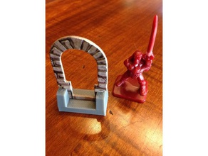 heroquest door base toy & game accessories boardgame 3d print model - Mito3D