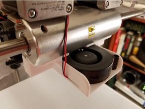 cubex parte del ventilador de refrigeración - frontal Impresora 3d las piezas soplador conducto cubo pro la 3d print model - Mito3D