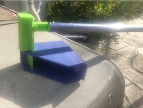 mão de pólo montado em calha pá exterior e jardim 3d print model - Mito3D