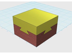 unmöglich Schwalbenschwanz-puzzle-box Rätsel Chinesisch-puzzle cube puzzle geocache geocache-Behälter geocaching mechanisches Spielzeug puzzle-box 3d print model - Mito3D