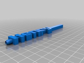 il mio personalizzato retrò font di word penna art su misura 3d print model - Mito3D