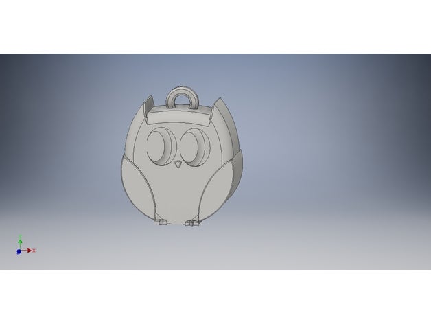 owl keychain 3d printing animal bird figure flexible mother mothers day night toy wisdom 3D print model - Mito3D