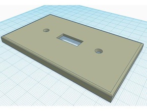 em branco placa do interruptor agregado familiar 3d print model - Mito3D