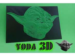dibujo 3d yoda star wars 2d art drawing film pelicula 3d print model - Mito3D