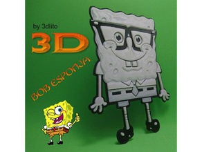 dibujo 3d bob esponja 2d sanat dibujos E63 nickelodeon nicktoons serie televisi n tv Serisi 3d print model - Mito3D