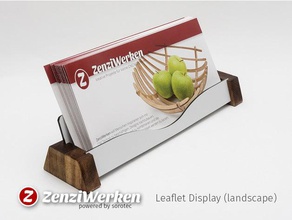 leaflet display horizontal cnc office advertisement advertising folder holder stand stepcraft zenziwerken 3d print model - Mito3D