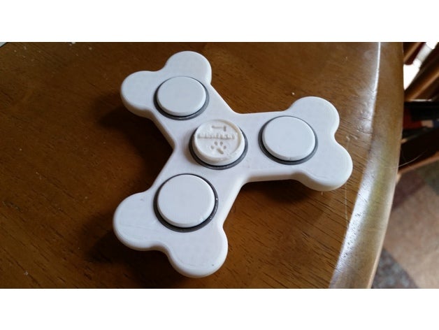 bone fidget spinner bentley coin center mechanical toys 3D print model - Mito3D