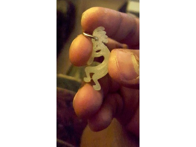 kokopelli accessori keychain nativi americani nuovo messico ciondolo sud-ovest 3D print model - Mito3D