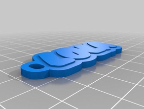 lola trousseau de clés porte-clés personnalisé 3d print model - Mito3D