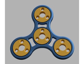 ready print play spinner fidget toy + caps integrated bearings 3d printing 3dprintable cheap cool gift hand interesting kids one piece quick simple 3d print model - Mito3D