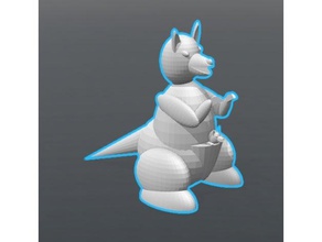 kangourou 3d yazıcılar animaux 3d print model - Mito3D