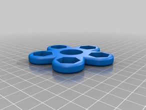 spinner 5 tuercas m10 juguetes mecánicos personalizado 3d print model - Mito3D