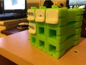 caja modular organizador sistema de resistencias etc los contenedores 3d print model - Mito3D