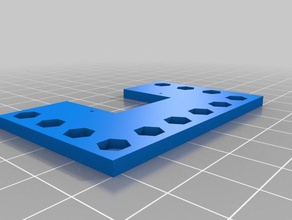 soporte del servo pequeño 9g la utilización simple de un estándar 3 mm agujeros 1 cm distancia electrónica 3d print model - Mito3D