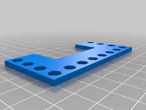 servo mount standard 20 x 40 mm mg996r designet simple 3 holes 1 cm apart along three edges diy 3d print model - Mito3D