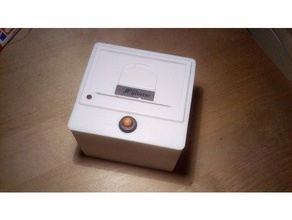 iot thermal printer case electronics created freecad esp8266 label made pos receipt slip wemos d1 mini 3d print model - Mito3D