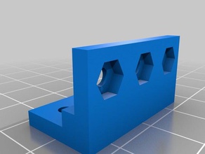 suportes de conectores borda simples padrão componentes conexão 3 mm, furos bordas em torno 1 cm porca buracos estrutura integrada diy ângulo suporte monte montagem 3d print model - Mito3D