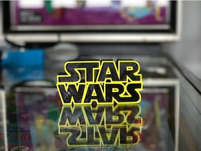 logotipo de star wars una sola pieza signos y logotipos el 3d print model - Mito3D