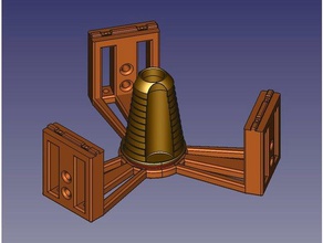 anycubic kossel plus haut interne support de bobine fixe L'imprimante 3d pièces linéaires créé freecad filament v017 2020 fait spoolholder 3d print model - Mito3D