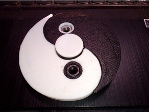 hand spinner yin yang art 3d printer printing slash bricoloup fidget spinners lv3d 3d print model - Mito3D