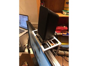 faster monitor shelf - quicker print organization stand mount platform speaker 3d print model - Mito3D