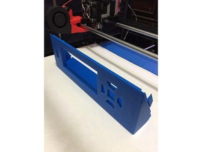 reliabuild 3d tilted lcd case - rounded edges printer parts holder mount panel rb1 rb3 rbb rbb3 reliabuild3d rigidbot upgrade 3d print model - Mito3D