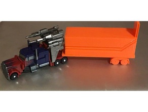 transformers dotm optimus prime trailer cyberverse commander diy banjinbuban 3d print model - Mito3D