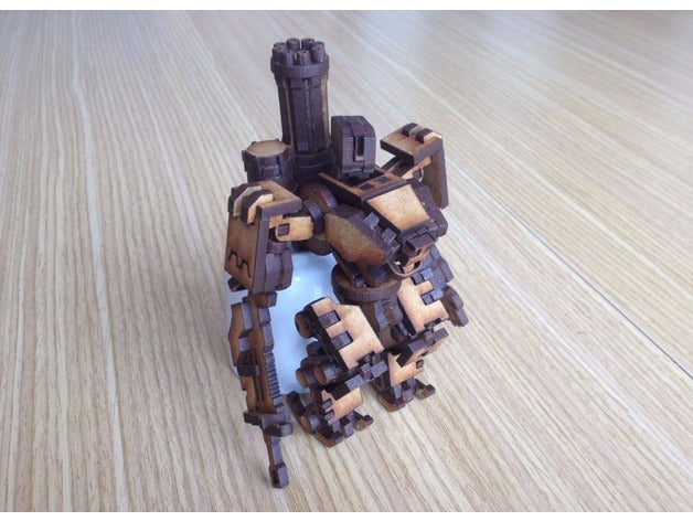 overwatch - lasercut bastion modèle de robots découpé au laser mecha le robot 3D print model - Mito3D