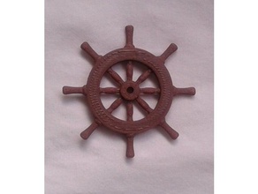wood ship's wheel - barre roue model furniture bateau boat maquette miniature miniatures navigation ship 3d print model - Mito3D