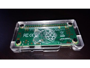 pi zéro découpé au laser cas d'un logo de l'électronique raspberry 3d print model - Mito3D