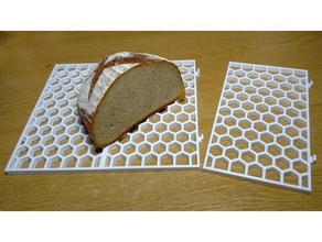 wabenunterlage honeycomb support kitchen & dining box bread brot mold overlay schimmel unterlage 3d print model - Mito3D