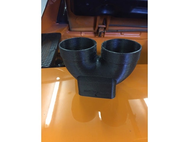 porsche 914 warmluftverteiler doppelt división conducto del ventilador de la automoción 3D print model - Mito3D