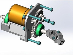 riduttore r c i veicoli auto driven ingranaggi lipol motore aperto rapporto rcopen rc albero 3d print model - Mito3D