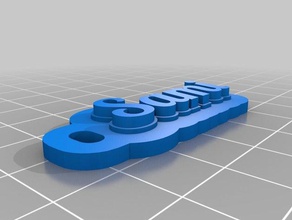 mi personalizados multilínea tag llavero sami llaveros personalizado 3d print model - Mito3D