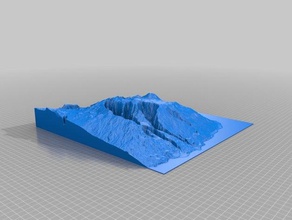 volcán piton fournaise de aprendizaje la montaña volcan el 3d print model - Mito3D