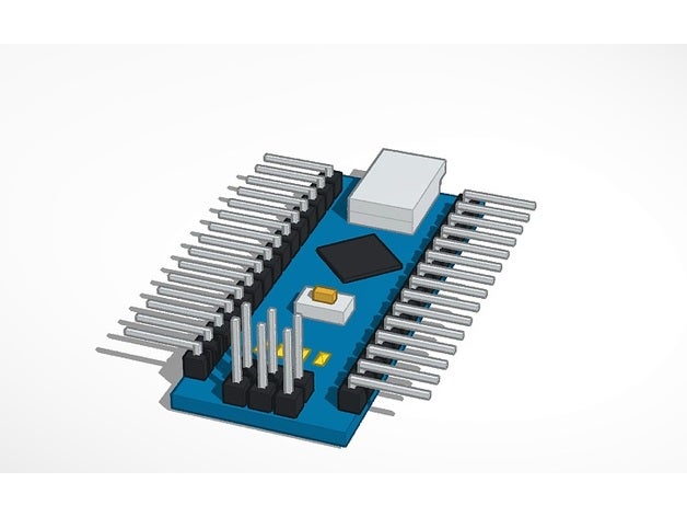arduino-nano - Seite icsp pins oben Elektronik arduino nano 3D print model - Mito3D