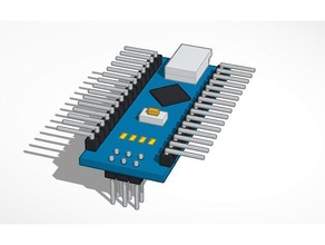 arduino-nano - Seite pins über icsp unten Elektronik arduino nano 3d print model - Mito3D
