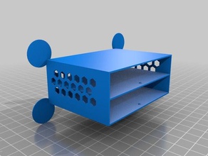 my customized smd & small parts drawers 2er tool holders boxes 3d print model - Mito3D