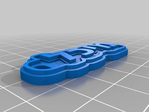 özelleştirilmiş çok satırlı etiket anahtarlığım Anahtarlık 3d print model - Mito3D