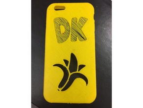 donkey kong banana iphone 6 caso telefone celular do ninjaflex de amarelo 3d print model - Mito3D