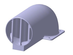 fan-suppressor 3d-Drucker Teile Auspuff fan Schalldämpfer suppressor 3d print model - Mito3D